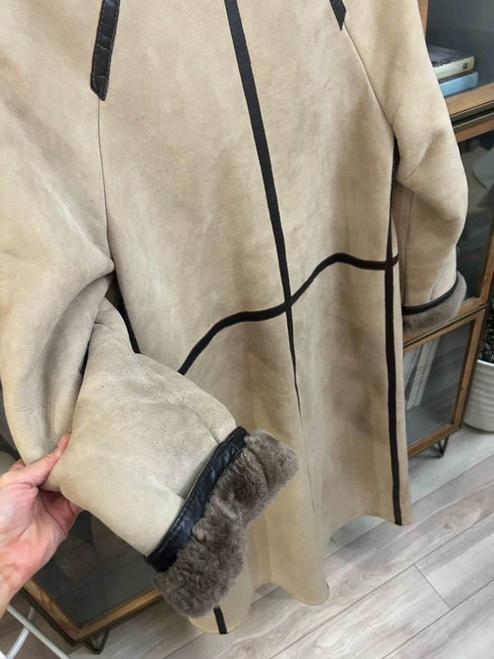 Vintage Genuine Leather Sheepskin Long Coat - Picture 13 of 16